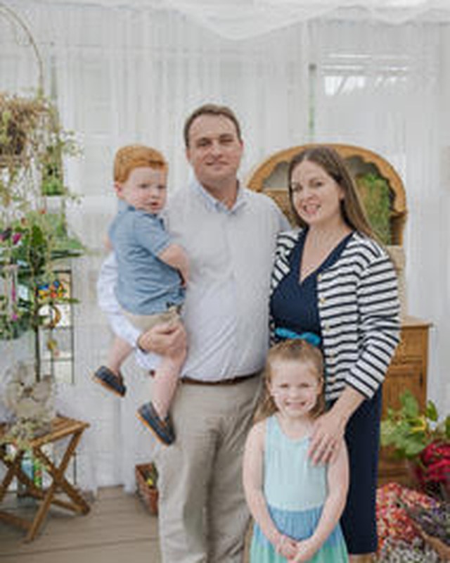 Katie with her family.